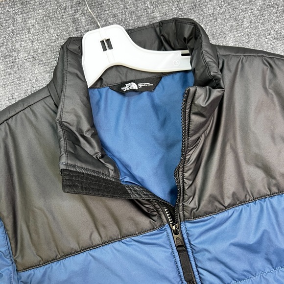 The North Face Vest Men's large Blue-Black Puffer Insulated Full Zip Outdoor - Picture 7 of 9